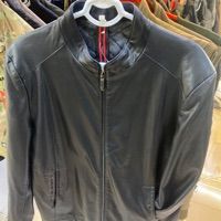  Áo da cổ đứng lót lông trơn 