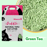  Cát vệ sinh đậu nành Cuddle 5L cho mèo - Hương Trà xanh 
