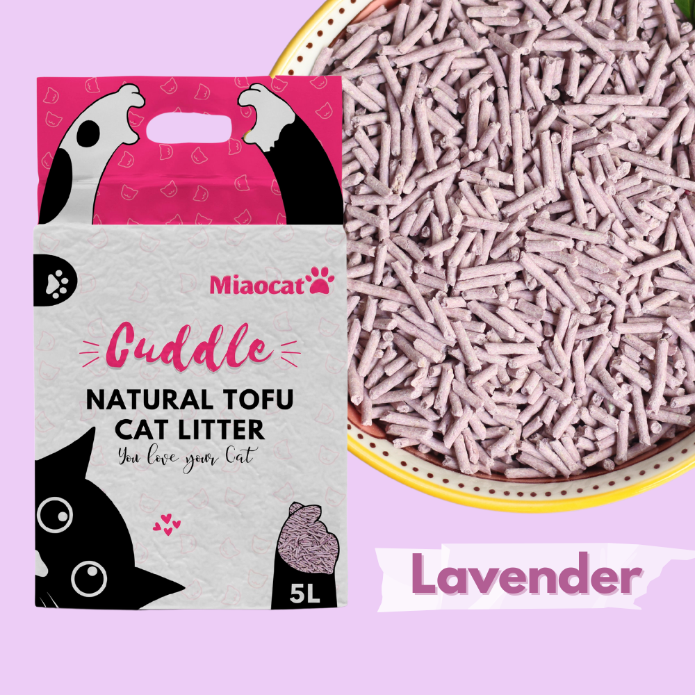  Cát vệ sinh đậu nành Cuddle 5L cho mèo - Hương Lavender 