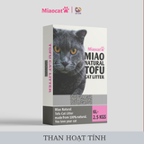  Cát vệ sinh đậu nành MIAO 6L cho mèo - Than hoạt tính 