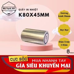 COMBO 100c giấy In Hóa Đơn, in bill, in nhiệt Khổ Giấy K80 (đường kính 45mm) giá rẻ