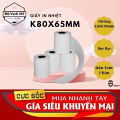 GIẤY IN NHIỆT - Giấy In Hóa Đơn, Giấy In Bill K80 (đường kính 65mm)