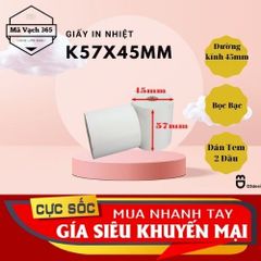 GIẤY IN NHIỆT - Giấy In Hóa Đơn, Giấy In Bill K57 (đường kính 45mm)