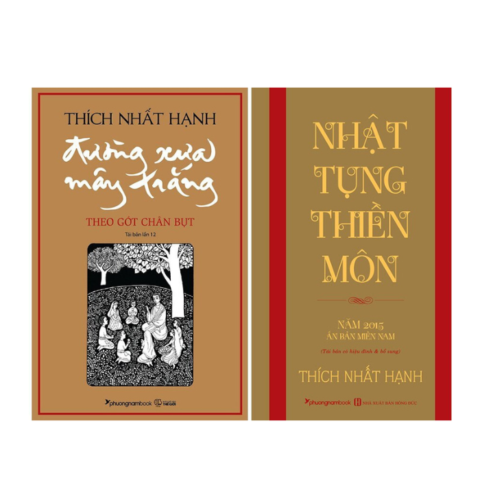  Nhật Tụng Thiền Môn + Đường Xưa Mây Trắng (2 quyển, bìa cứng) 