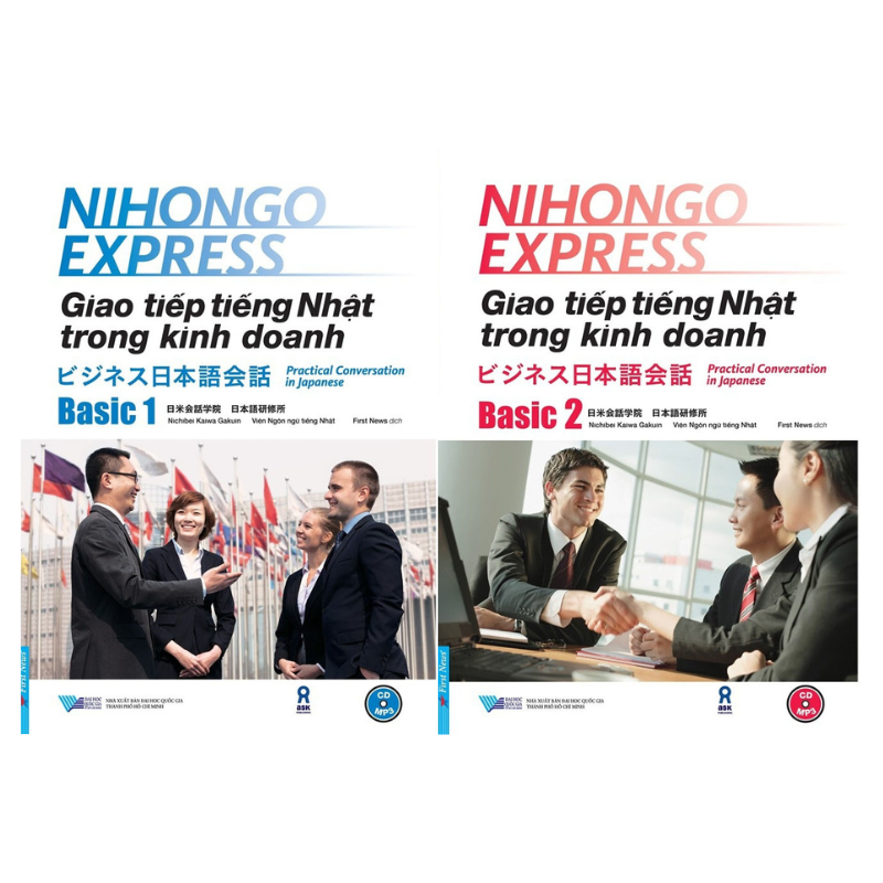  Giao Tiếp Tiếng Nhật Trong Kinh Doanh Basic 1 + 2 (Tặng kèm QR) 