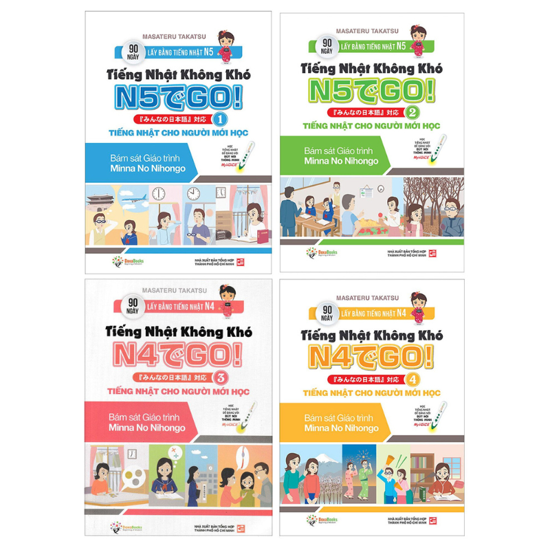 Tiếng Nhật Không Khó - Tiếng Nhật Cho Người Mới Học (4 tập) 