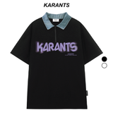  Áo Polo Phối Jeans Playful Streetwear Local Brand Karants form Oversize - KR54 