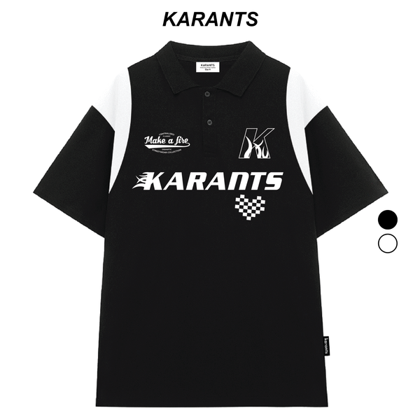  Áo Polo Streetwear Fire Local Brand Karants form Oversize - KR57 