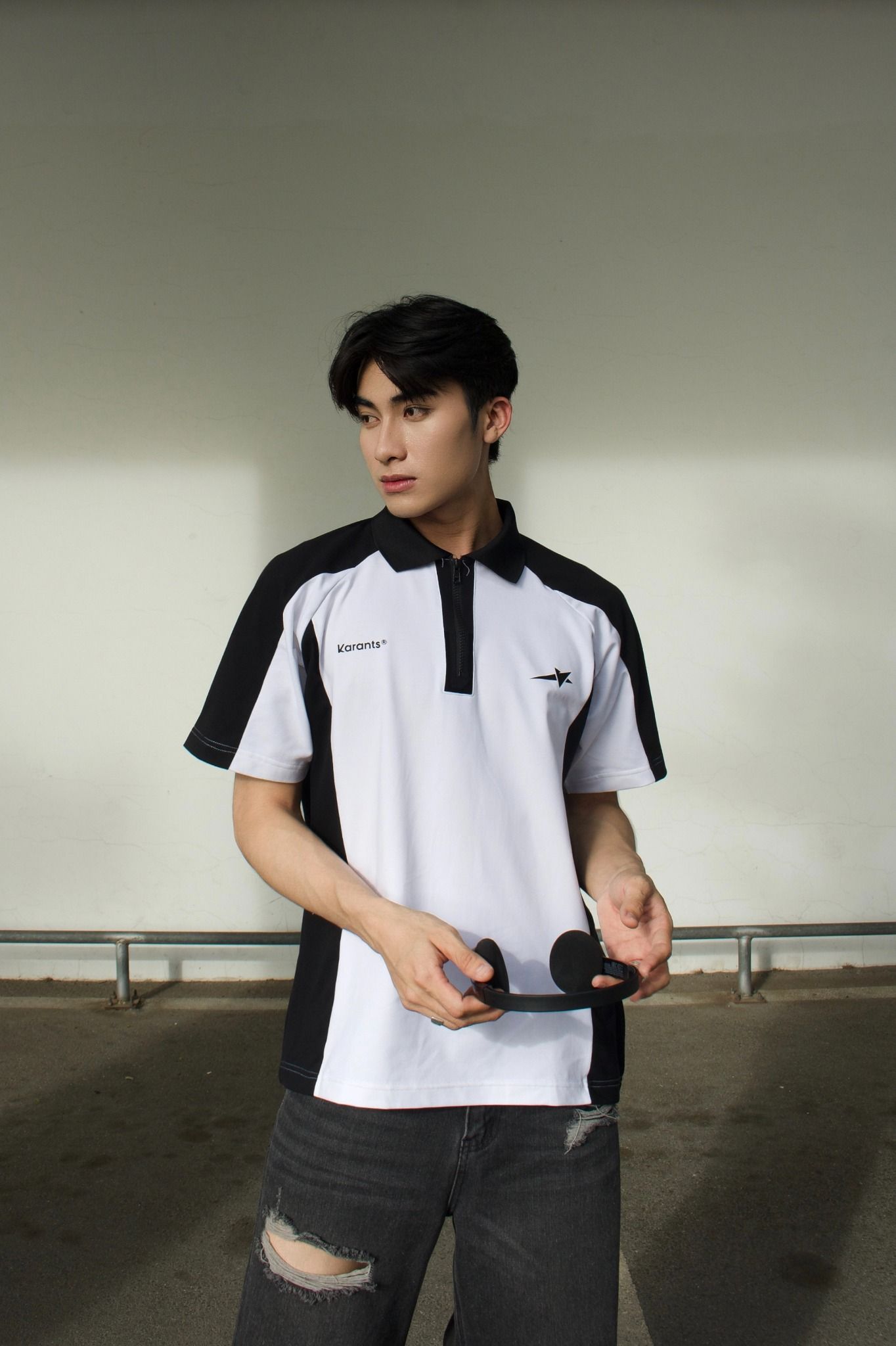  Áo Polo Phối Khoá Kéo SuperStar Karants Local Brand Polo Unisex Nam Nữ Oversize - KR52 