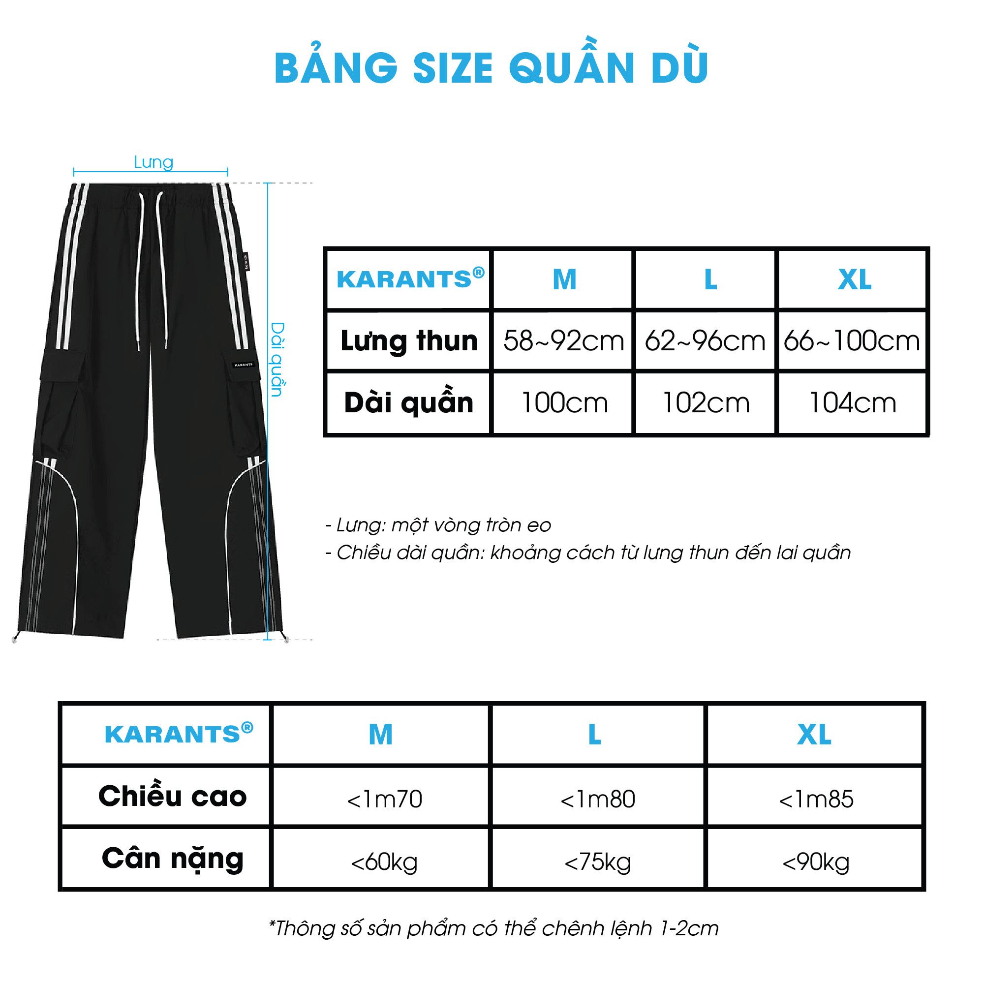  Quần Dù Phối Sọc Karants Local Brand Túi Hộp Ống Rộng Hot Trend - KQ08 