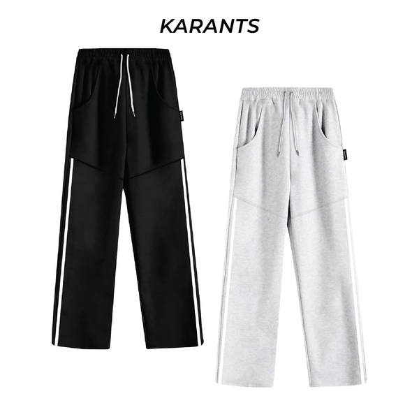  Quần Dài Ống Rộng Thể Thao Phối Sọc Karants Track Pants Local Brand Streetwear - KQ12 