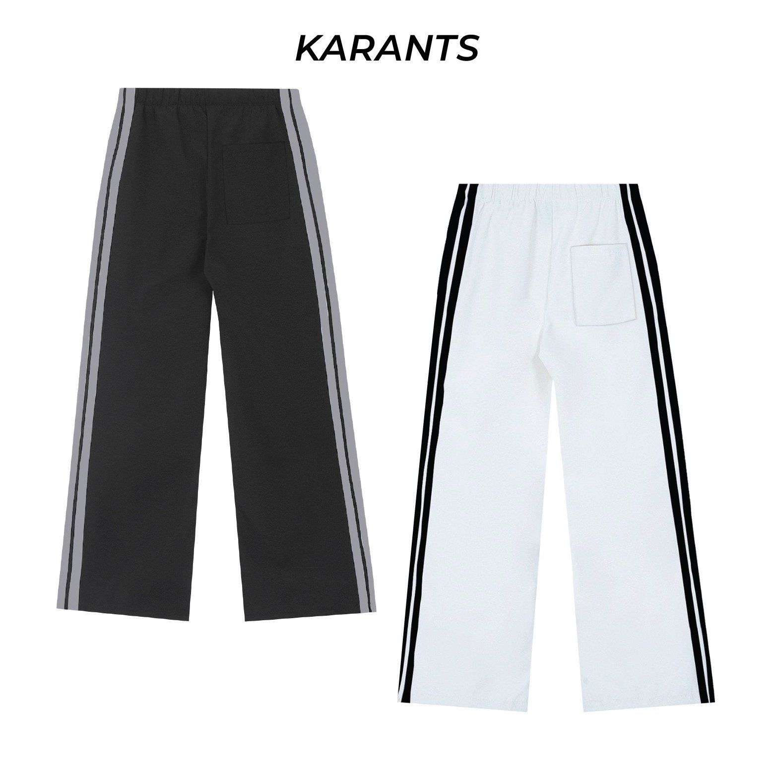  Quần Dù Ống Rộng Thể Thao Phối Sọc Karants Local Brand Streetwear Hot Trend - KQ09 