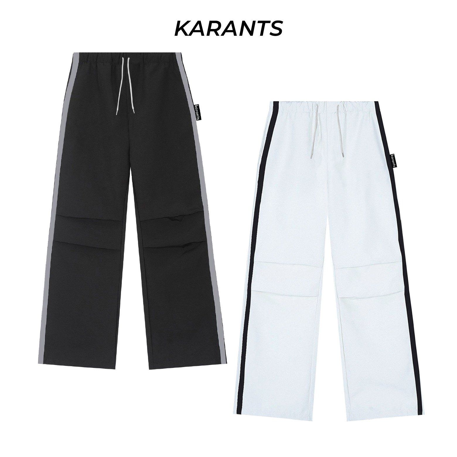  Quần Dù Ống Rộng Thể Thao Phối Sọc Karants Local Brand Streetwear Hot Trend - KQ09 