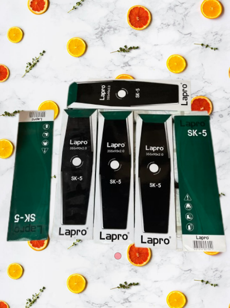 Lưỡi cắt cỏ Lapro 355 x 90 x 2.0 vạt xéo 2 đầu, màu đen 