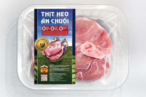 Thịt heo ăn chuối Hoàng Anh Gia Lai - Giò heo cắt khoanh