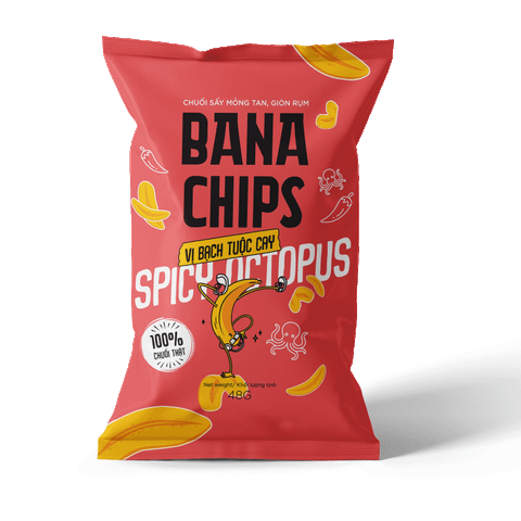 Snack Bana Chips Vị Bạch Tuộc Cay