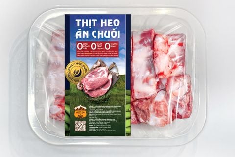 Thịt heo ăn chuối Hoàng Anh Gia Lai - Sườn già