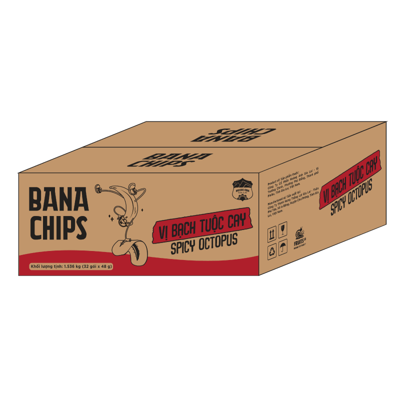 Snack Bana Chips Vị Bạch Tuộc Cay
