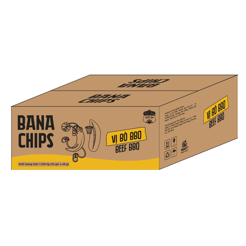 Snack Bana Chips Vị Bò BBQ