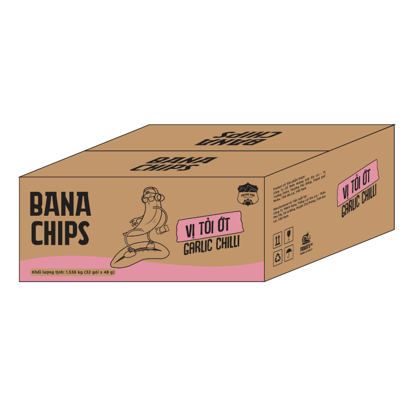 Snack Bana Chips Vị Tỏi Ớt