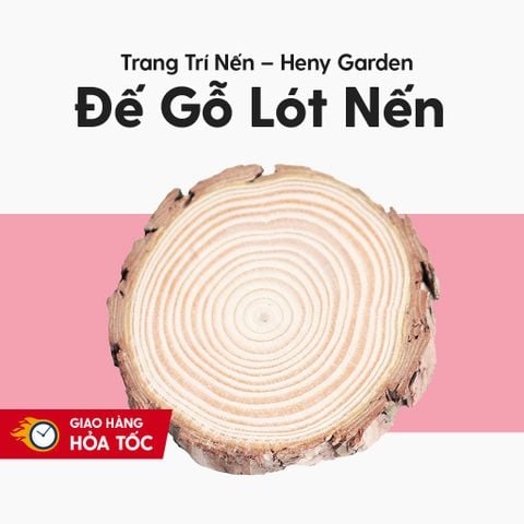 Đế Gỗ Lót Nến Vân Tròn HENY GARDEN