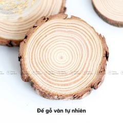 Đế Gỗ Lót Nến Vân Tròn HENY GARDEN