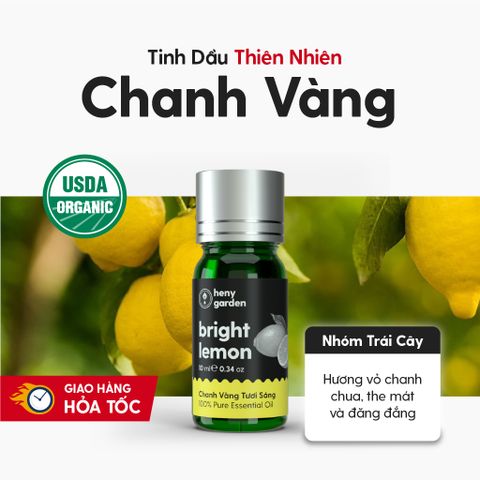 Tinh Dầu Chanh Vàng (Bright Lemon Essential Oil) Heny Garden