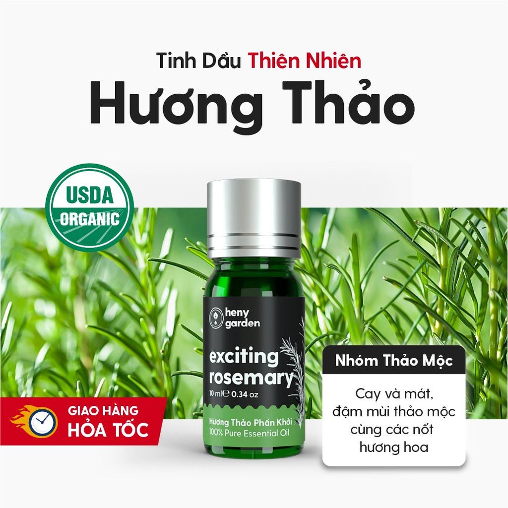 Tinh Dầu Hương Thảo (Rosemary Essential Oil) Heny Garden