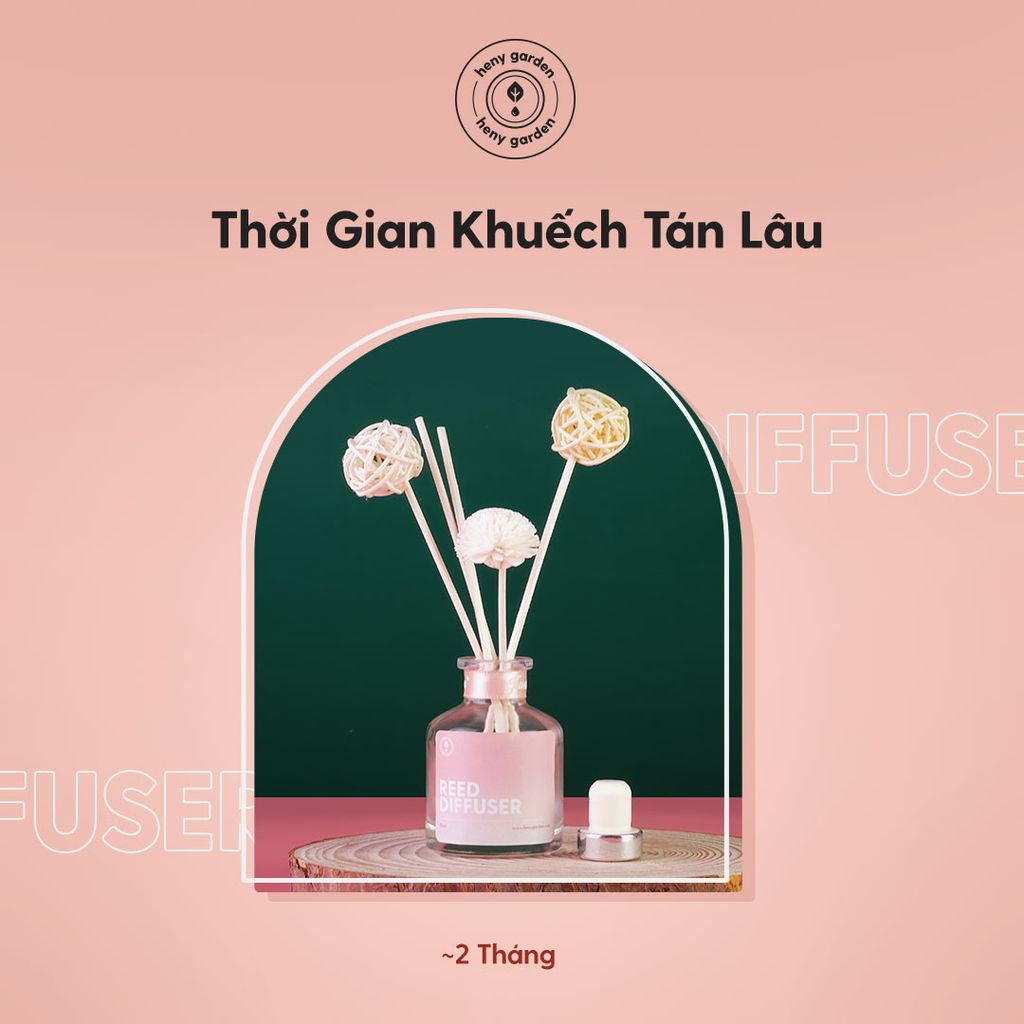 Que Khuếch Tán Tinh Dầu Thay Thế (Màu Đen) Heny Garden