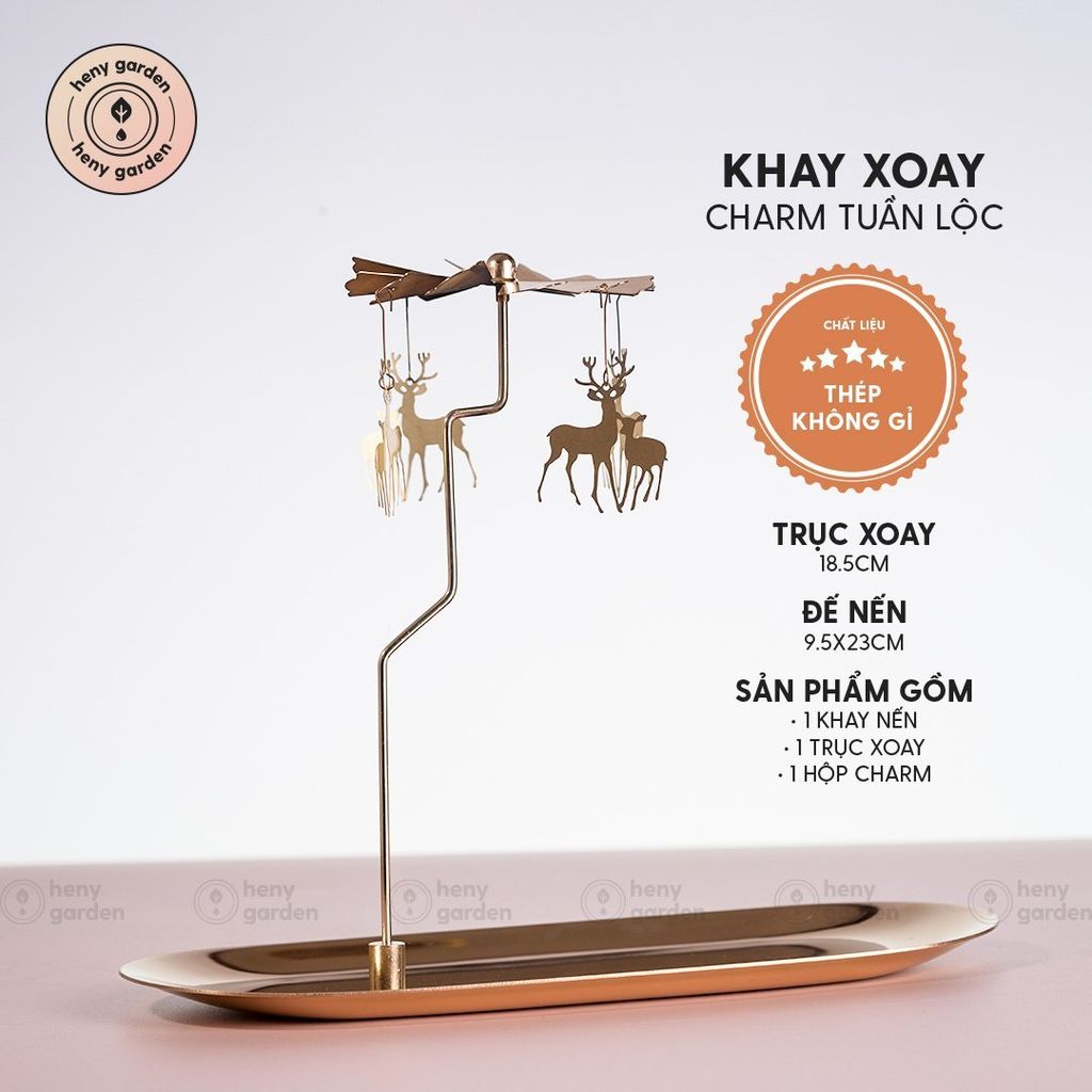 Bộ Charm Nến Xoay Chong Chóng Chơi Nến Cao Cấp HENY GARDEN