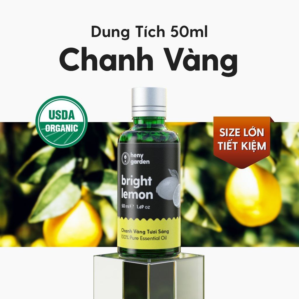 Tinh Dầu Chanh Vàng (Bright Lemon Essential Oil) Heny Garden