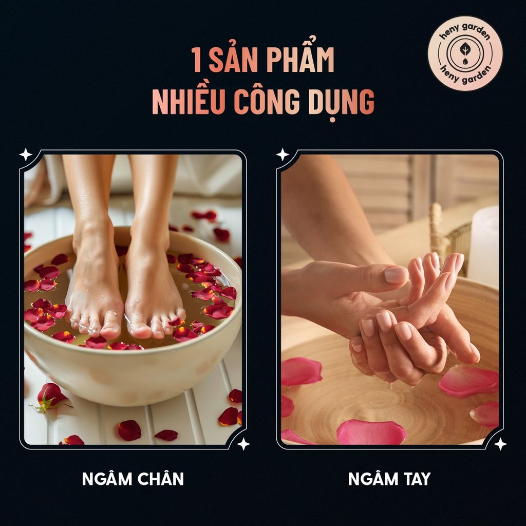 Muối Ngâm Chân Thảo Dược HIMALAYA & HOA HỒNG Bổ Sung Dầu Oliu & Vitamin E Giúp Dưỡng Ẩm Da HENY GARDEN