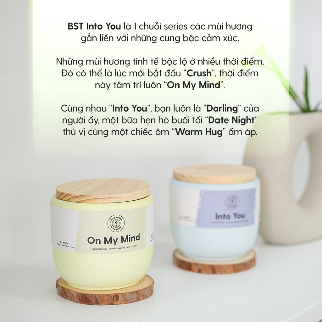 Nến Thơm Cao Cấp BST INTO YOU Size M 200Gr Heny Garden