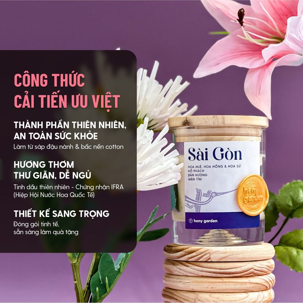 Nến Thơm Đất Việt HENY GARDEN Mùi Hương Cảm Hứng Từ Địa Danh Việt Nam