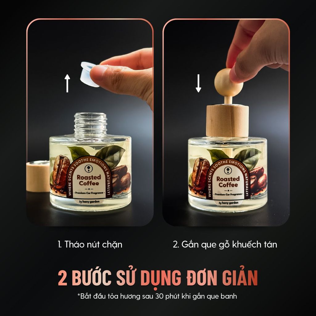 Nước Hoa Ô Tô HENY GARDEN Cao Cấp - Nước Hoa Xe Hơi, Tinh Dầu Thơm Xe Ô Tô Khử Mùi, Chống Say Xe, Mùi Hương Thư Giãn