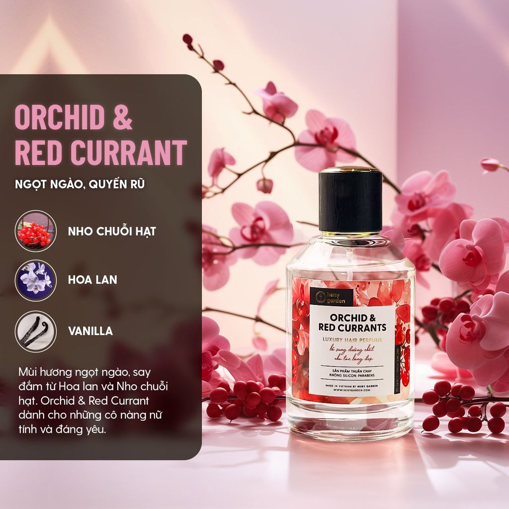 Xịt Thơm Tóc, Nước Hoa Tóc Cao Cấp Bổ Sung Dưỡng Tóc 100mL HENY GARDEN