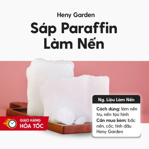 Sáp Paraffin Tinh Luyện Làm Nến PA-62 (Refined Paraffin Wax PA-62) HENY GARDEN