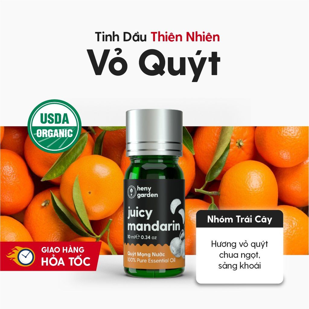 Tinh Dầu Thơm Phòng Thiên Nhiên 6 MÙI Nhóm TRÁI CÂY HENY GARDEN