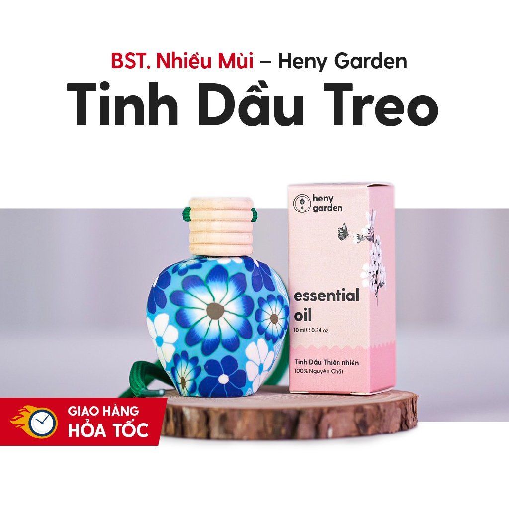 Tinh Dầu Treo Phòng Họa Tiết Bình Gốm Heny Garden