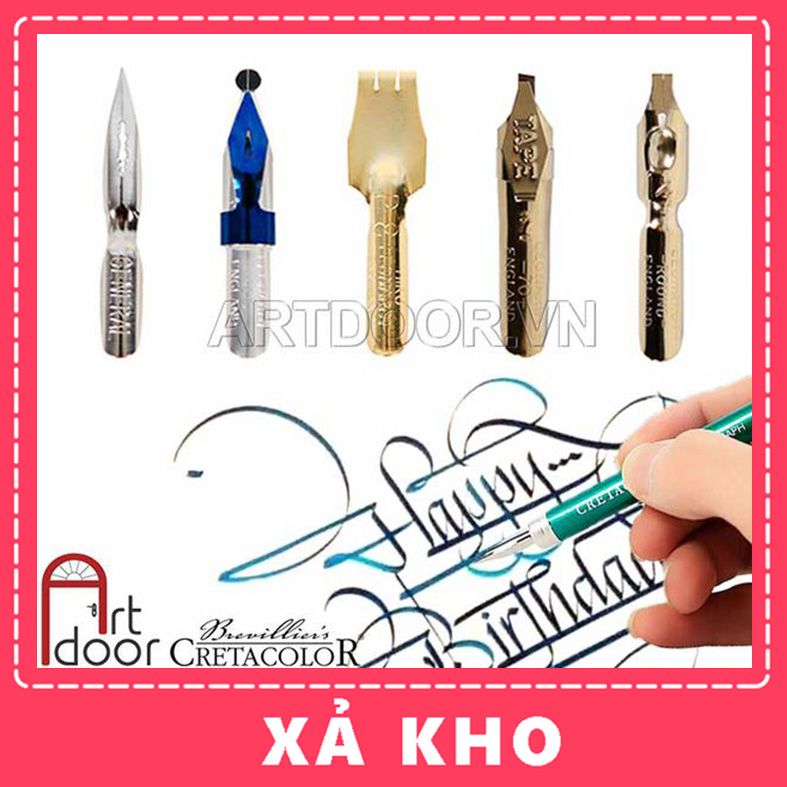  Cán hoặc Ngòi bút sắt CRETACOLOR Calligraphy viết chữ (lẻ) 