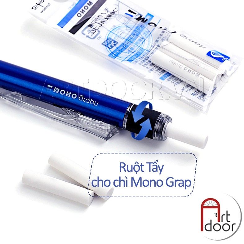  Gôm tẩy dùng cho bút chì TOMBOW Mono Graph (túi 3 cái) 