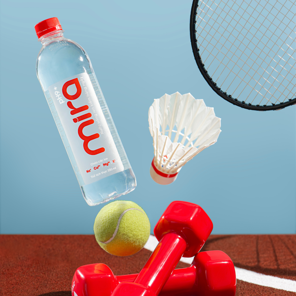 Nước uống ion kiềm Mira pH9+ 550ml