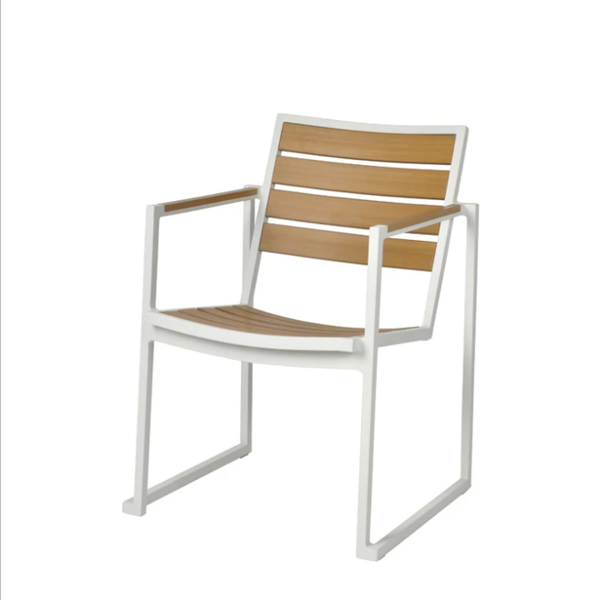 Bộ Bàn Ghế Ngoài Trời 6 Ghế Khung Sắt 1 Bàn Chữ Nhật Dài 1m6 - RATIO