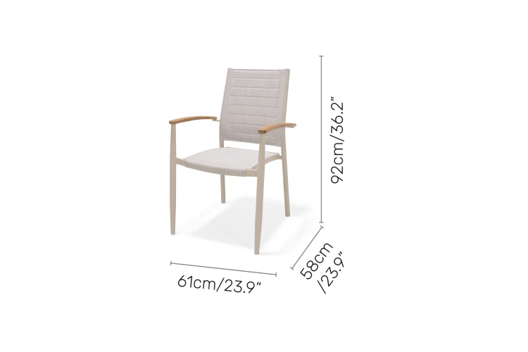 Topaz Light Stacking Chair