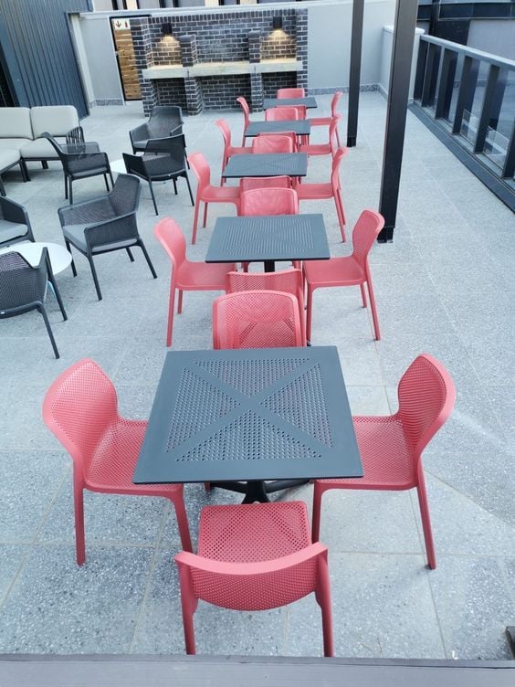 Bộ bàn 4 ghế nhập khẩu ngoài trời Clipx - Net Chair