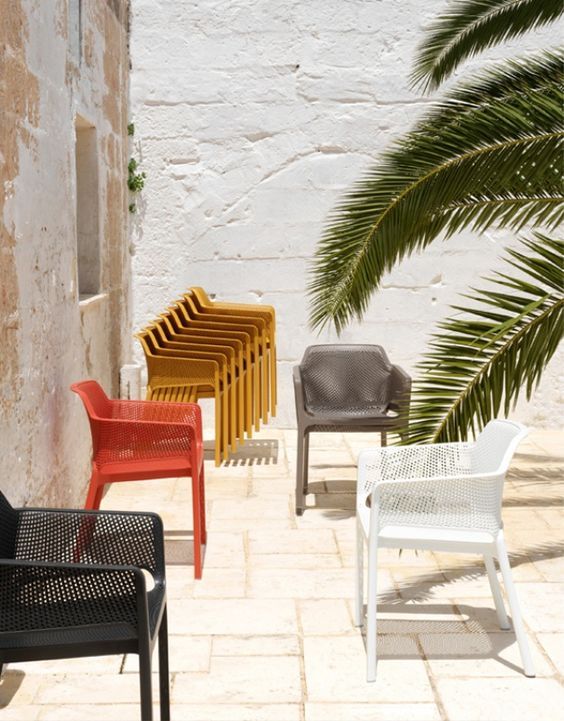 Bộ bàn 2 ghế nhập khẩu ngoài trời Step - Net Chair