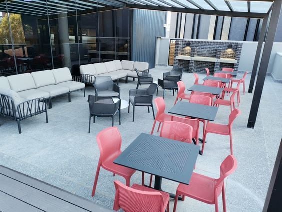 Bộ bàn 4 ghế nhập khẩu ngoài trời Clipx - Net Chair