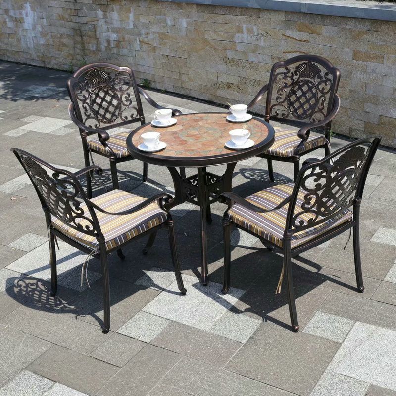 Bàn nhôm đúc mặt đá nhập khẩu D83