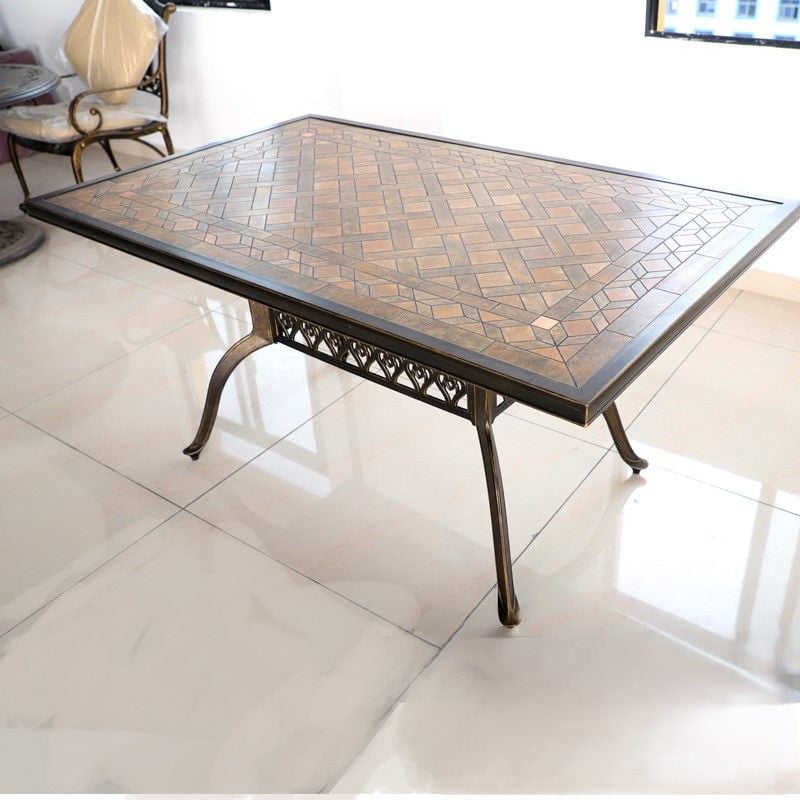 Bàn nhôm đúc mặt đá nhập khẩu D150