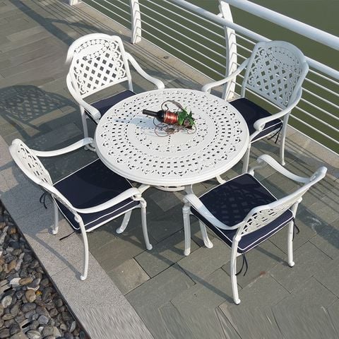  Bộ bàn ghế nhôm đúc nhập khẩu (1 bàn D100 và 4 ghế) 